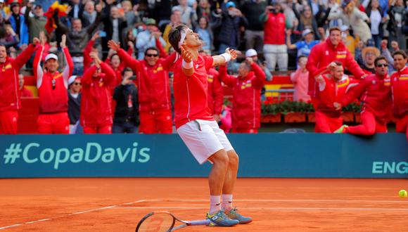 David Ferrer consiguió el punto de la clasificación para España ante Alemania por la Copa Davis. (Foto: Reuters)