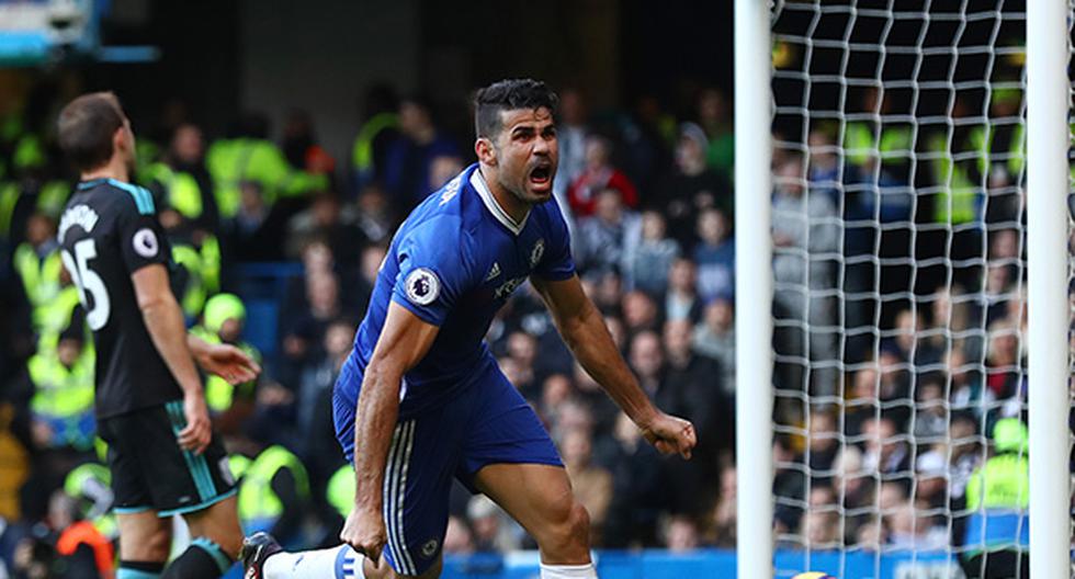 Diego Costa le da la victoria al Chelsea. (Foto: Getty Images)