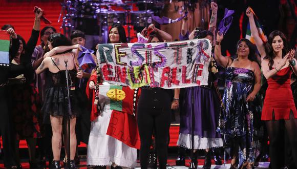 Viña del Mar 2020. Mon Laferte en su presentación. Foto: AFP