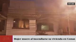 Comas: mujer falleció durante incendio en su vivienda