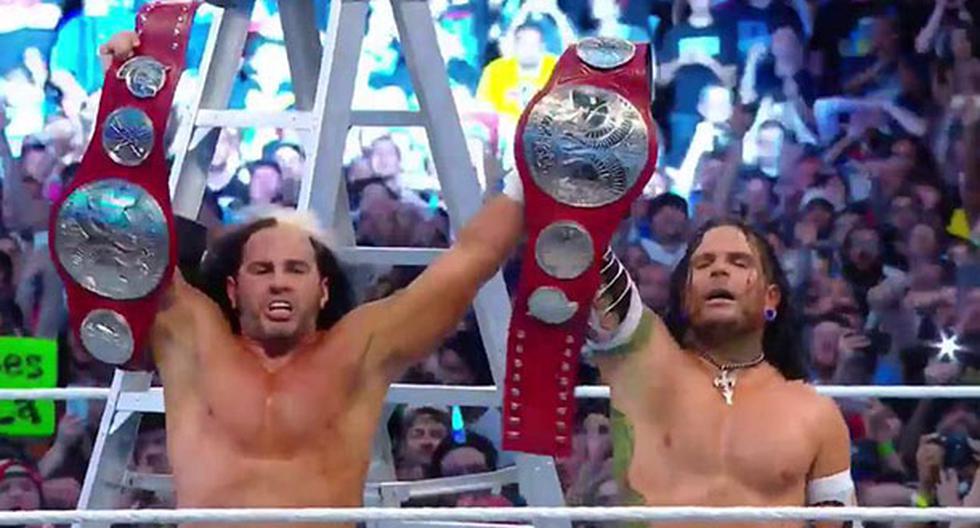 Los Hardy Boy hicieron un regreso triunfal a la WWE en WrestleMania y se convirtieron en campeones en pareja de Raw. (Foto: WWE)