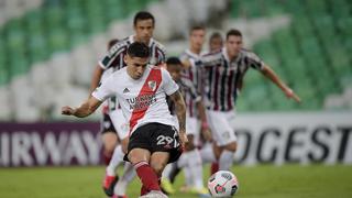 Gonzalo Montiel y la curiosa dedicatoria de su gol en el River vs. Fluminense por Copa Libertadores | FOTO