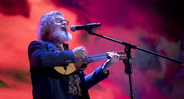 Gustavo Santaolalla estuvo en Lima para cantar "Cuando pase el temblor". Foto: Gabriela Delgado (El Comercio)