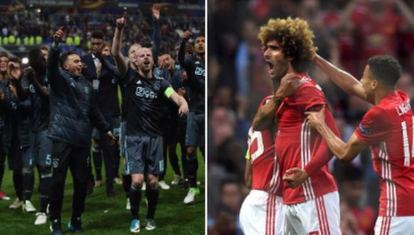 Manchester United y Ajax se enfrentar&aacute;n el 24 de mayo en Estocolmo por la final de la Europa League. (Foto: Getty Images)