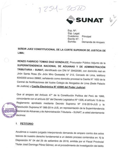 La Sunat demanda al equipo especial Lava Jato por acuerdo de colaboración con Odebrecht | POLITICA | EL COMERCIO PERÚ
