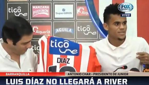 Luis Díaz decidió renovar con Junior y rechazar oferta de River Plate. (Foto: captura)