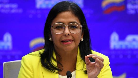 La vicepresidenta de Venezuela Delcy Rodríguez. (FEDERICO PARRA / AFP).