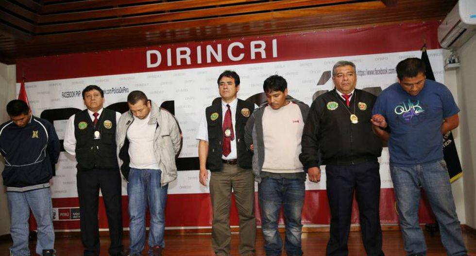 Se trata de cinco criminales, algunos con antecedentes de robo. (Foto: Andina)