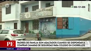 Delincuentes asaltan a padres de familia que estaban reunidos en colegio de Chorrillos