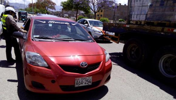La detención se realizó entre la avenida Cusco y el jirón Sol, con el apoyo del personal del Departamento de Tránsito. (Foto: PNP)