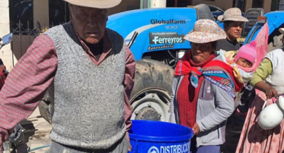 El servicio de agua potable y alcantarillado en la localidad de Chivay fue restablecido hoy por la Empresa de Agua Potable y Alcantarillado de Arequipa. (Foto: Andina)