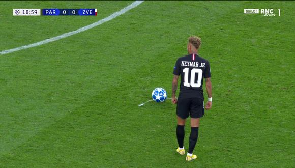 Neymar abrió el marcador en el duelo entre PSG y Estrella Roja, por la segunda jornada de la Champions League. Su gran definición fue de saque de falta directo. (Video: RMC)