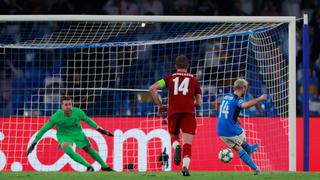 Napoli vs. Liverpool: Mertens anotó el 1-0 con este imparable remate de penal en Champions League | VIDEO