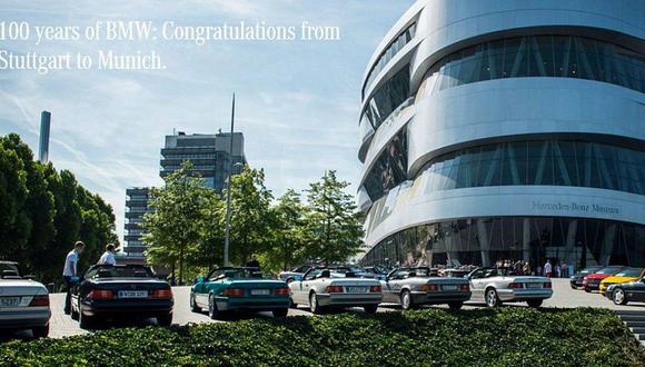 BMW recibió este curioso saludo de Mercedes-Benz [VIDEO]