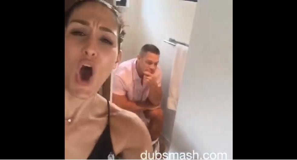 John Cena y Nikki Bella cantaron en Dubsmash. (Foto: Captura de video)