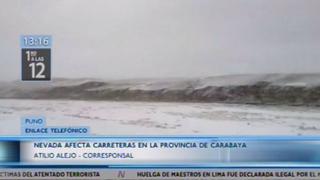 Nevadas y bajas temperaturas afectan provincias de Puno