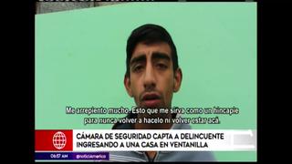 Ventanilla: video capta a sujeto ingresando a una casa para robar