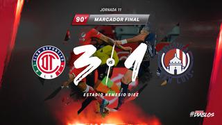 Toluca derrotó 3-1 a Atlético San Luis por el Torneo Apertura 2019 de la Liga MX