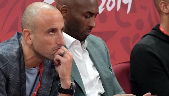 La reacción de Manu Ginóbili durante el desarrollo del Mundial de básquet. (Foto: AFP)