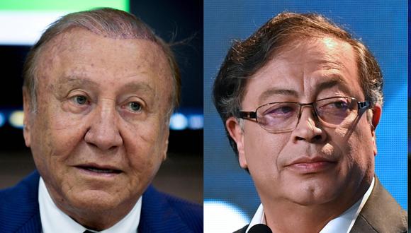 Rodolfo Hernández (izquierda) y Gustavo Petro irán a la segunda vuelta presidencial en Colombia. (AFP).