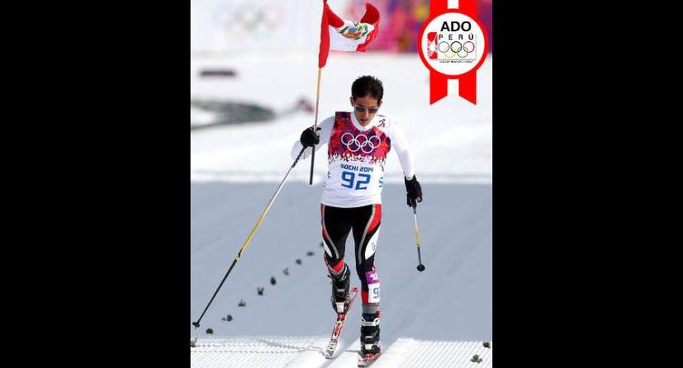 El atleta luci&oacute; la bandera peruana tras la competencia. (Foto: Ado Per&uacute;)