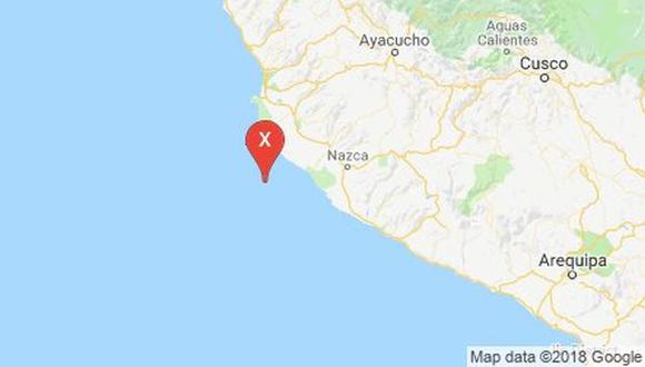 El epicentro se ubicó a 111 kilómetros al oeste de Marcona, en Nazca.
