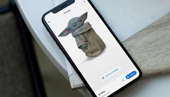 ¡Activa ahora a Baby Yoda en 3D usando este truco de Google! (Foto: Mockup)