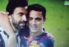 Barcelona vs Juventus: El abrazo de las leyendas Andrea Pirlo y Xavi Hernández