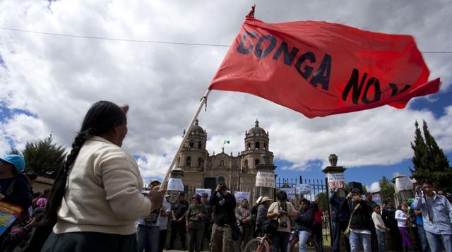 Ambientalistas contra Conga marcharon en el centro de Cajamarca - 1