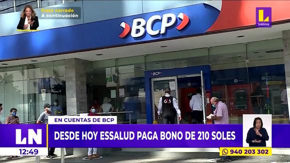 Bono de 210 soles empireza pagarse in accounts BCP