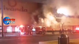 Surco: reportan incendio en los exteriores del supermercado Vivanda de la avenida La Encalada en pleno aislamiento social 