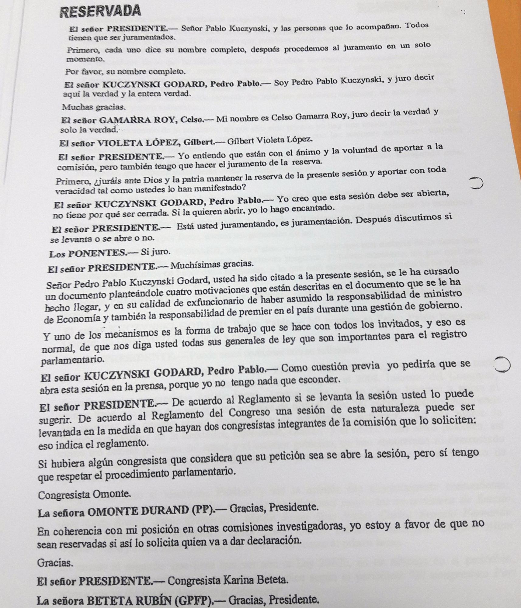 Este Diario tuvo acceso a la declaración completa que dio PPK a la Comisión Lava Jato, que dirigió el ex congresista Juan Pari. (Foto: El Comercio)
