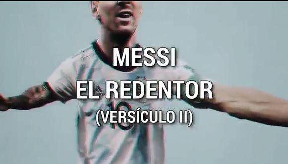 'Messi El Redentor' se titula un particular video, el cual es compartido en la previa del Argentina vs. Brasil como cábala para que la 'Pulga' se ilumine y le de la victoria a la albiceleste por Copa América (Foto: captura)