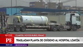 Planta de oxígeno donada por la minera Buenaventura fue trasladada al hospital Loayza