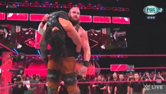 Braun Strowman volvió en el último WWE Raw y le dio una paliza a Roman Reigns y Samoa Joe. (Foto: captura de video)