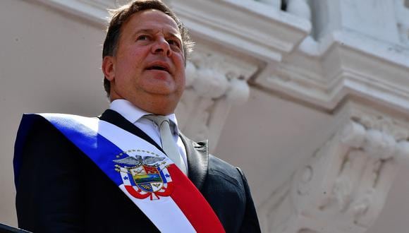 El expresidente de Panamá, Juan Carlos Varela, en el palacio presidencial de Las Garzas, en Ciudad de Panamá, el 18 de marzo de 2019. (Foto de Luis ACOSTA / AFP)