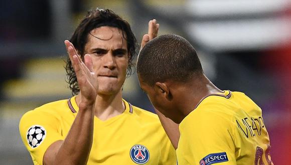 El gol de Cavani tras intervención de Neymar y Mbappé