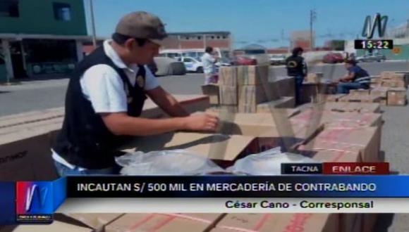 Tacna: decomisan S/ 500 mil en mercadería de contrabando