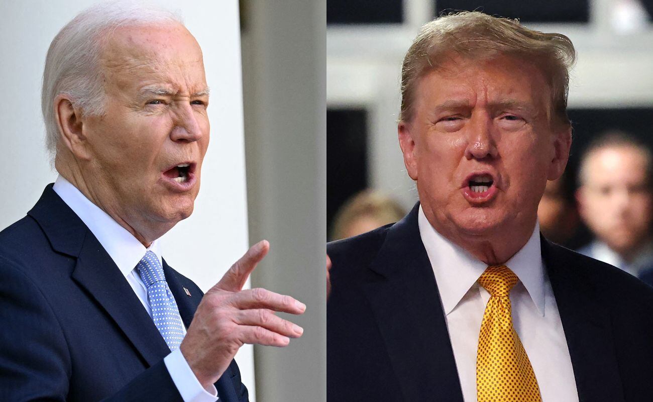 Duelo de presidentes. Joe Biden busca la reelección y Donald Trump busca regresar a la presidencia. (Fotos. AFP)