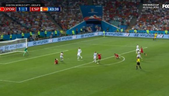 España vs. Portugal: Cristiano marcó doblete complicidad de De Gea en el Mundial Rusia 2018. (Foto: Captura de video)