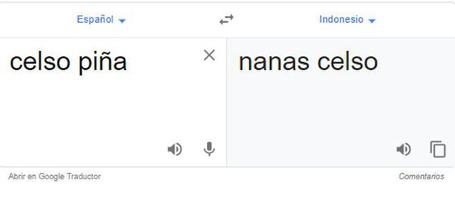 Google Traductor El Significado Del Nombre De Celso Pina En Varios Idiomas Data Mag