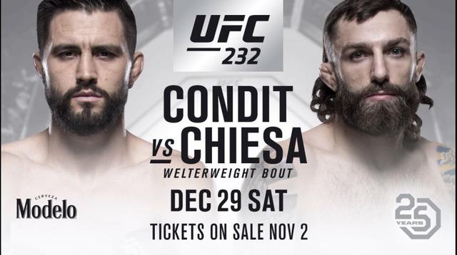 UFC 232 EN VIVO: Carlos Condit vs Michael Chiesa. (Foto: UFC).