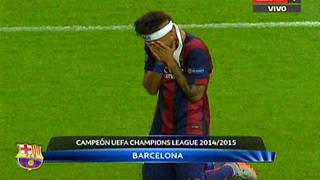 El llanto de Neymar tras ganar su primera Champions (VIDEO)