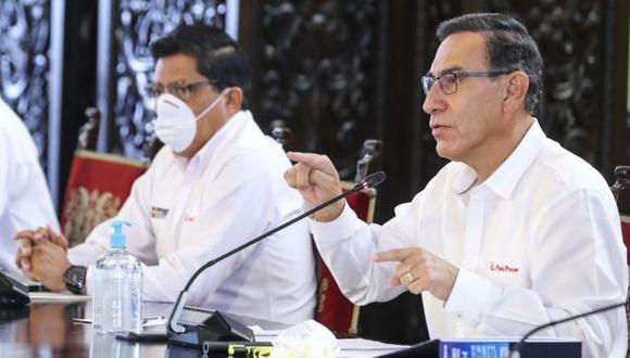 El presidente Martín Vizcarra se refirió a la Ley de Protección Policial al hacer un nuevo balance sobre el avance del coronavirus en el Perú. (Foto: Presidencia)