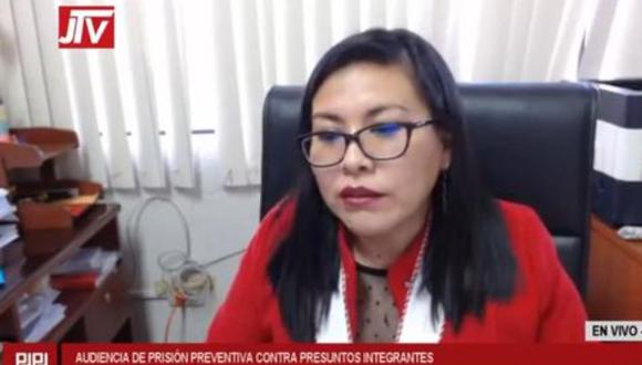 La fiscal Bonnie Bautista fue convocada para que integre el equipo que investigará en Lima el caso ‘Los Dinámicos del Centro’. Foto: captura de video/ archivo JTV