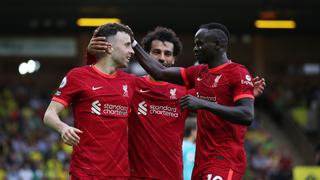Liverpool debuta con goleada sobre Norwich City en la Premier League 2021/22 