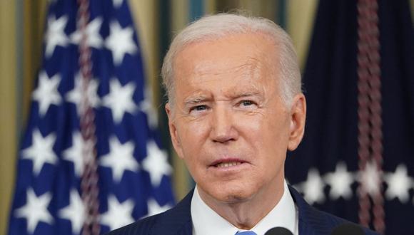 El presidente de Estados Unidos, Joe Biden, habla durante una conferencia de prensa un día después de las elecciones de mitad de período. (Mandel NGAN / AFP).