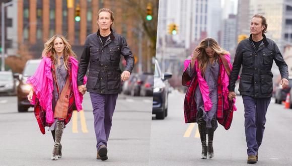 John Corbett como Aidan Shaw, junto a Carrie Bradshaw (Sarah Jessica Parker) en una escena de "And just like that". Foto: HBO