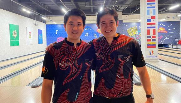 Aldo Guibu y Riki Tateishi ganaron medalla de plata en Juegos Bolivarianos. (Foto: IG @fedeperubowling)