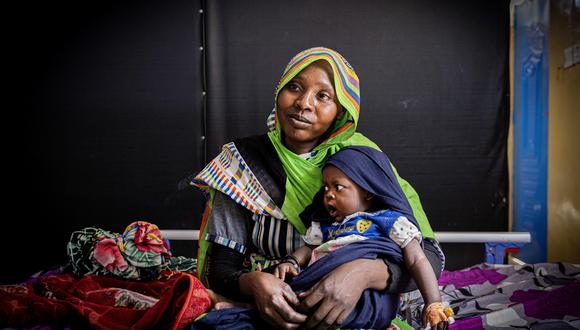 Khadija Mohammad Abakkar, 25 años, en el hospital de Zalingei, Darfur Central, Sudán. (MSF).